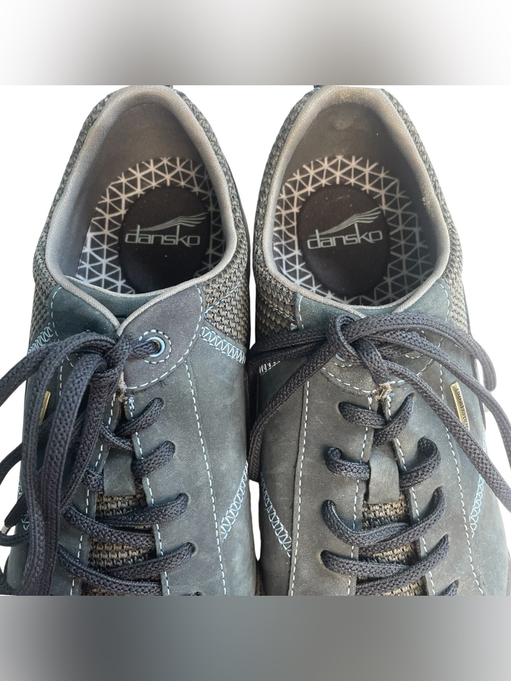 Dansko Women's Paisley Sneakers Navy Blue Leather Vibram Soles Size 10-10.5 Wide - Picture 4 of 14